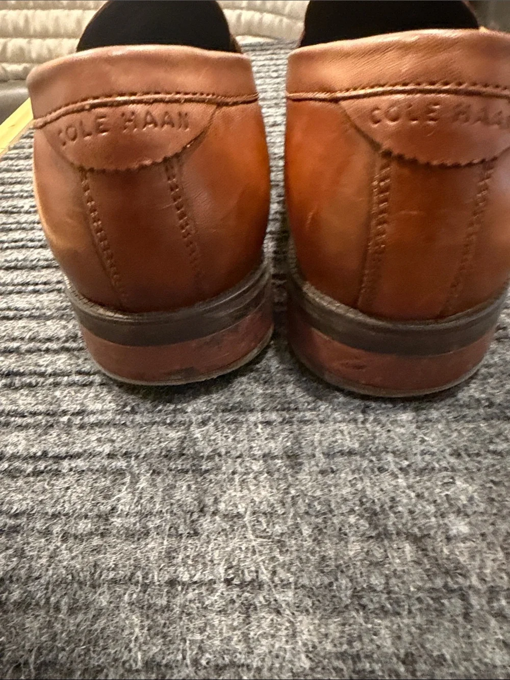 Cole Haan Chestnut Brown Leather Penny Loafers